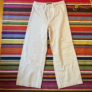 J Brand wide leg cream pants